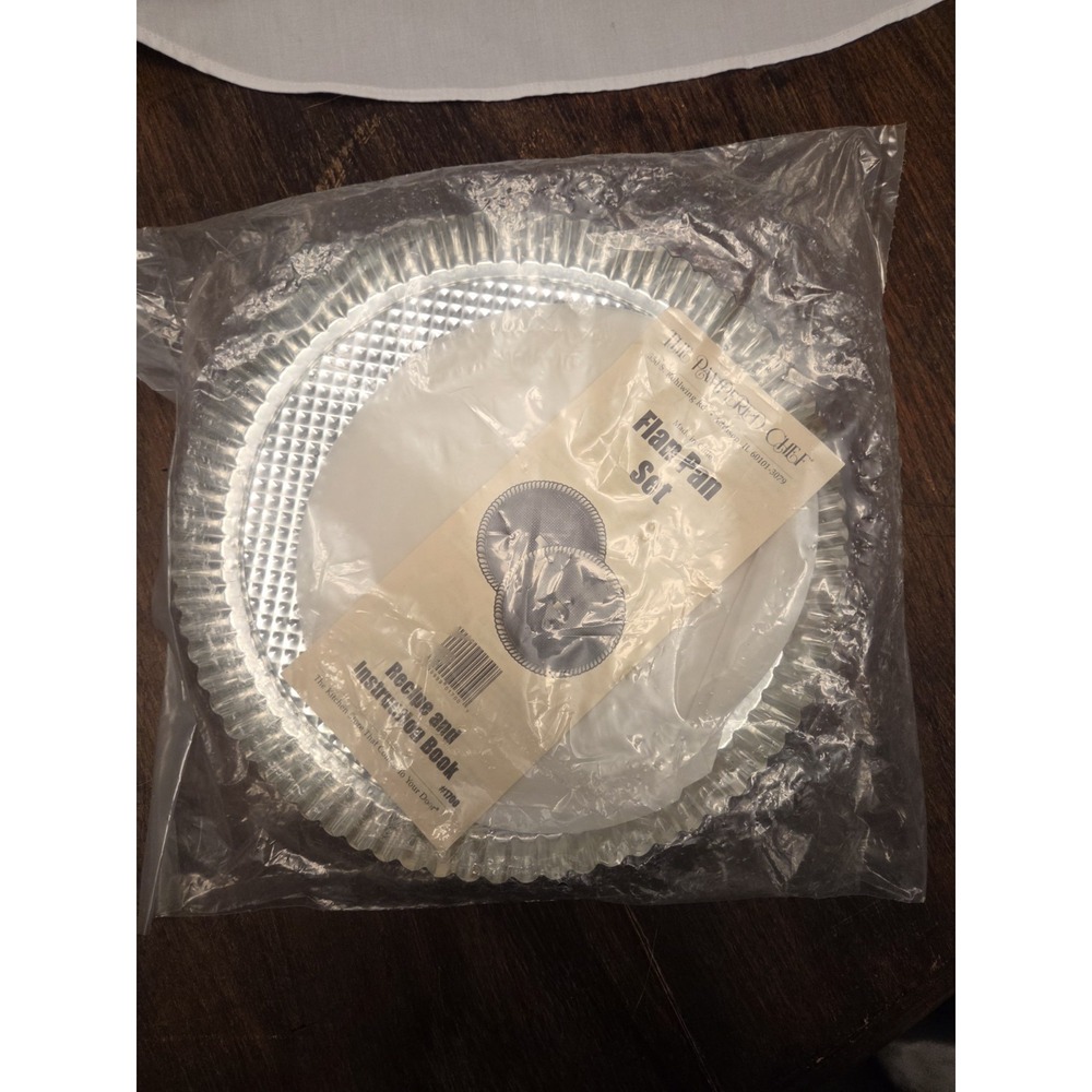 Pampered‎ Chef Flan Pan Set - New With Tags - 2 10in Steel Tins